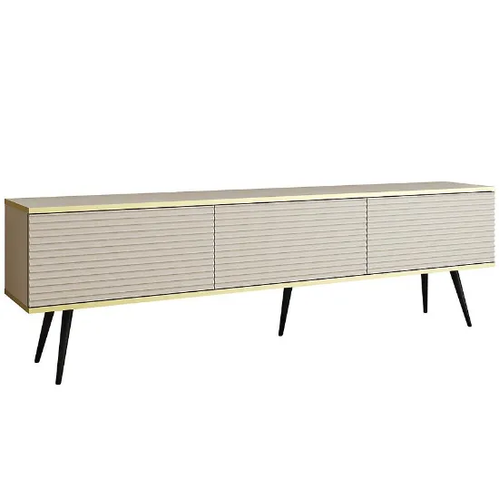 Obrazek Szafka RTV Oro Mdf Ryfla 175 Beż+ Nogi Czarne