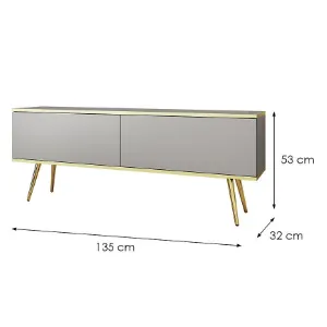 Obrazek Szafka RTV Oro 135 Szary+ Nogi Czarne