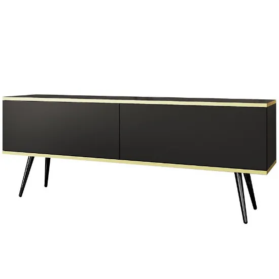 Obrazek Szafka RTV Oro 135 Czarny+ Nogi Czarne