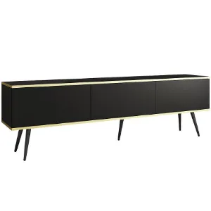 Obrazek Szafka RTV Oro 175 Czarny+ Nogi Czarne