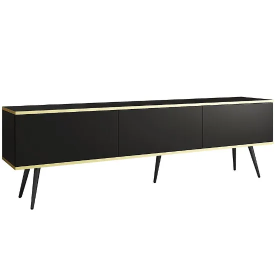 Obrazek Szafka RTV Oro 175 Czarny+ Nogi Czarne