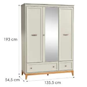 Obrazek Szafa Windsor 15W kashmir/dąb naturalny