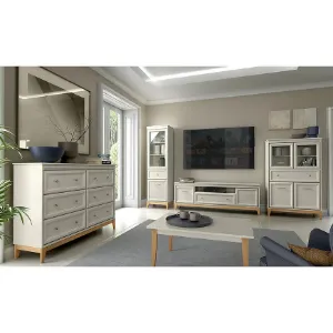 Obrazek Szafa Windsor 15W kashmir/dąb naturalny