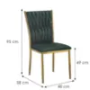 Obrazek Krzesło Glamour 12510 zielone/złote