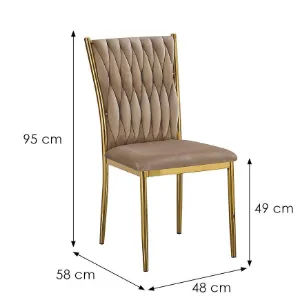 Obrazek Krzesło Glamour 12512 beżowe/złote