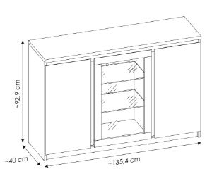 Obrazek Komoda trzydrzwiowa Fribo FRIK04