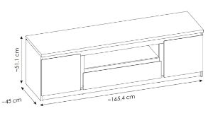Obrazek Komoda RTV dwudrzwiowa z szufladą Fribo FRIF01
