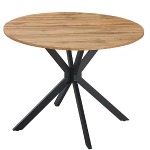 Obrazek Stół Flint 12516 100x100 naturalny/czarny