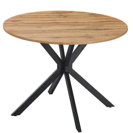 Obrazek Stół Flint 12516 100x100 naturalny/czarny