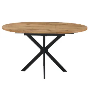 Obrazek Stół rozkładany Flint 100-135x100 naturalny/czarny