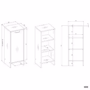 Obrazek Szafka łazienkowa Dalia 1D biały