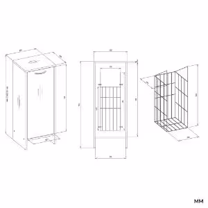 Obrazek Kosz na pranie Dalia 1K biały