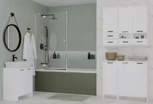 Obrazek Kosz na pranie Dalia 1K 1D biały