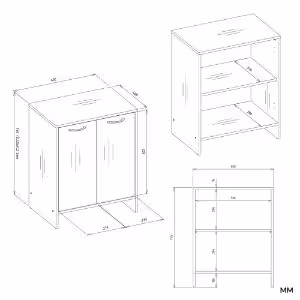 Obrazek Szafka pod umywalkę Dalia 2DUM biały