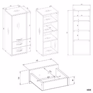 Obrazek Szafka łazienkowa wisząca Dalia W1D2S biały