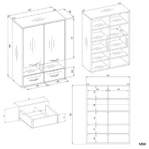 Obrazek Szafka łazienkowa wisząca Dalia W2D2P2S biały