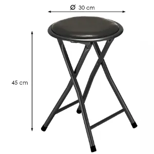 Obrazek Taboret składany Alto Black czarny