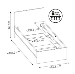Obrazek Łóżko Fribo 90x200 cm FRIZ01
