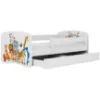 Obrazek Łóżko dziecięce Babydreams+SZ+M biały 70x140 zwierzęta