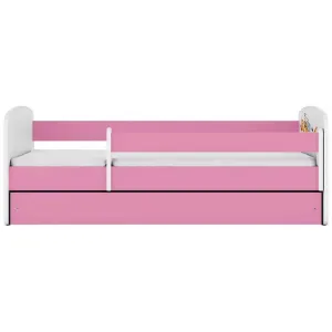 Obrazek Łóżko dziecięce Babydreams+SZ+M różowy 70x140 zwierzęta