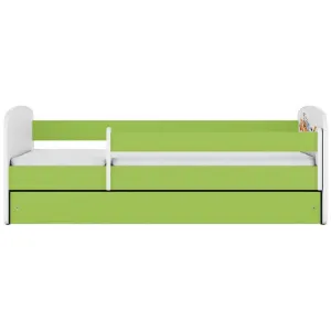Obrazek Łóżko dziecięce Babydreams+SZ+M zielony 70x140 zwierzęta