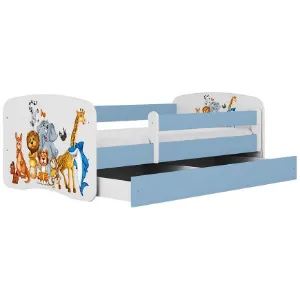 Obrazek Łóżko dziecięce Babydreams+SZ+M niebieski 80x180 zwierzęta