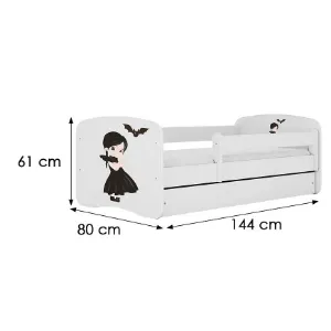 Obrazek Łóżko dziecięce Babydreams+SZ+M biały 70x140 Wednesday