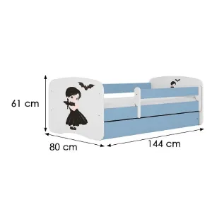 Obrazek Łóżko dziecięce Babydreams+SZ+M niebieski 70x140 Wednesday