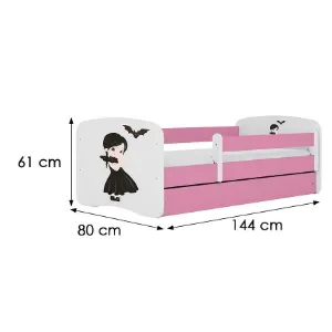 Obrazek Łóżko dziecięce Babydreams+SZ+M różowy 70x140 Wednesday