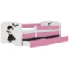 Obrazek Łóżko dziecięce Babydreams+SZ+M różowy 70x140 Wednesday