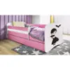 Obrazek Łóżko dziecięce Babydreams+SZ+M różowy 70x140 Wednesday