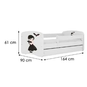 Obrazek Łóżko dziecięce Babydreams+SZ+M biały 80x160 Wednesday