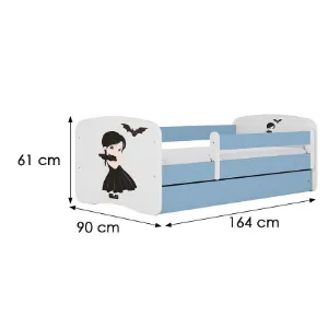 Obrazek Łóżko dziecięce Babydreams+SZ+M niebieski 80x160 Wednesday