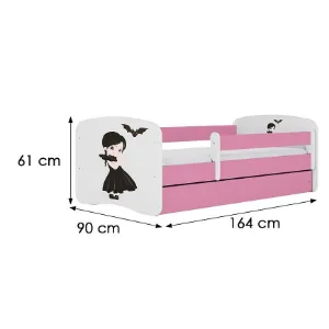 Obrazek Łóżko dziecięce Babydreams+SZ+M różowy 80x160 Wednesday