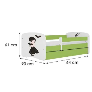 Obrazek Łóżko dziecięce Babydreams+SZ+M zielony 80x160 Wednesday