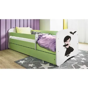 Obrazek Łóżko dziecięce Babydreams+SZ+M zielony 80x160 Wednesday