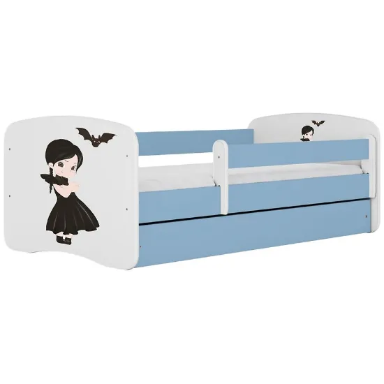 Obrazek Łóżko dziecięce Babydreams+SZ+M niebieski 80x180 Wednesday