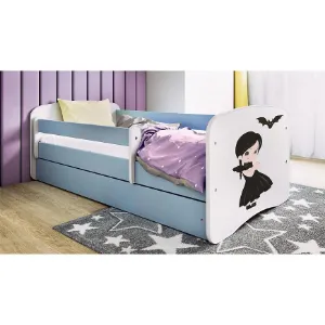 Obrazek Łóżko dziecięce Babydreams+SZ+M niebieski 80x180 Wednesday