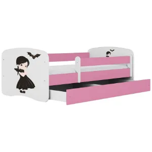 Obrazek Łóżko dziecięce Babydreams+SZ+M różowy 80x180 Wednesday