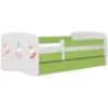 Obrazek Łóżko dziecięce Babydreams+SZ+M zielony 70x140 tańczące króliczki