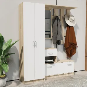 Obrazek Garderoba Cora sonoma/biały mat