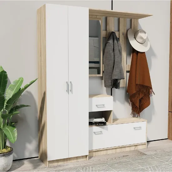 Obrazek Garderoba Cora sonoma/biały mat