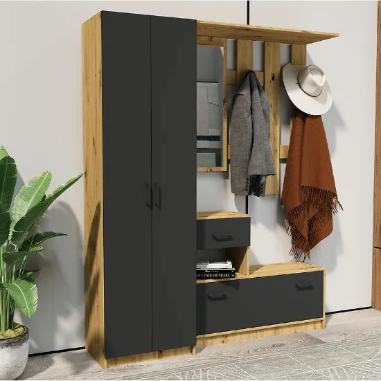 Obrazek Garderoba Cora wotan/czarny