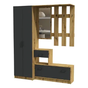 Obrazek Garderoba Cora wotan/czarny