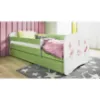 Obrazek Łóżko dziecięce Babydreams+SZ+M zielony 80x160 tańczące króliczki