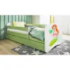 Obrazek Łóżko dziecięce Babydreams+SZ+M zielony 80x160 syrenka