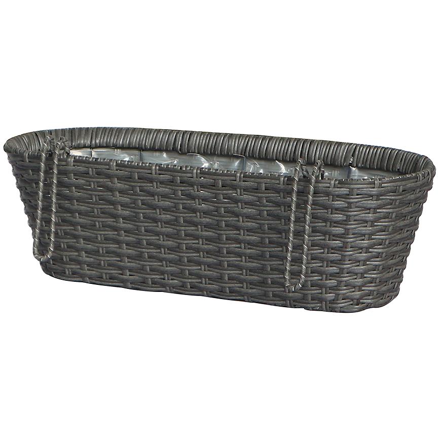 Doniczka balkonowa ratan 9111 15X19X50