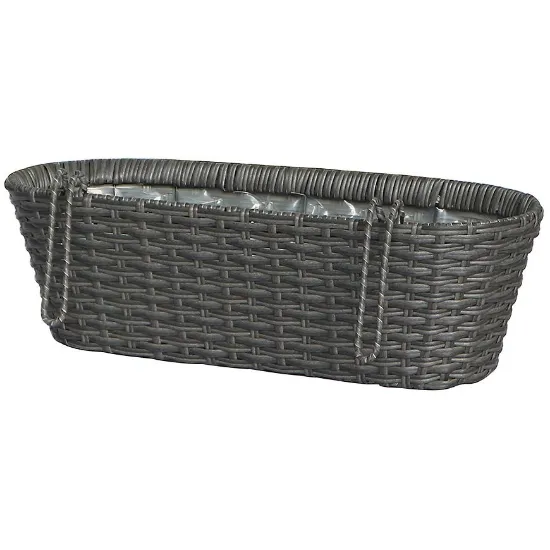 Obrazek Doniczka balkonowa ratan 9111 15X19X50