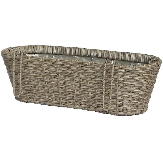 Obrazek Doniczka balkonowa ratan 9113 15X19X50