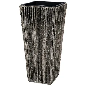 Obrazek Doniczka biania szara 28x28x60